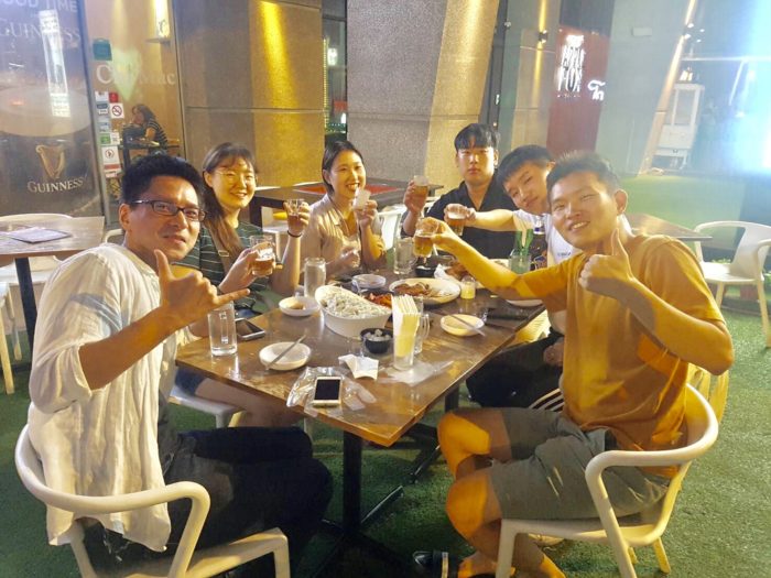 韓国人グループとの食事