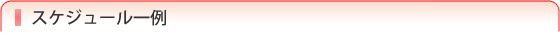 スケジュール一例