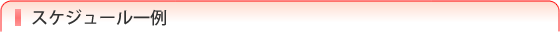 スケジュール一例